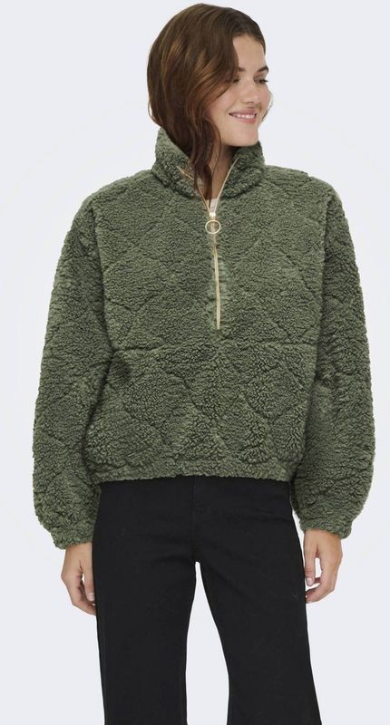 ONLY fleecetrui groen