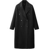 Mango wollen manteljas zwart