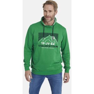 Jan Vanderstorm sweater ANJE Plus Size met printopdruk groen