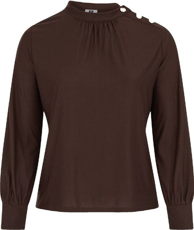 WE Fashion top donkerbruin