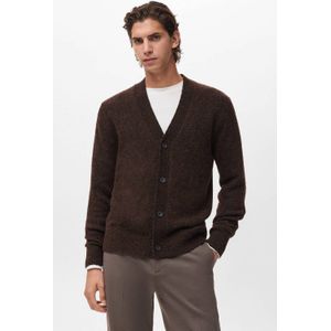 Mango Man vest met wol gebreid