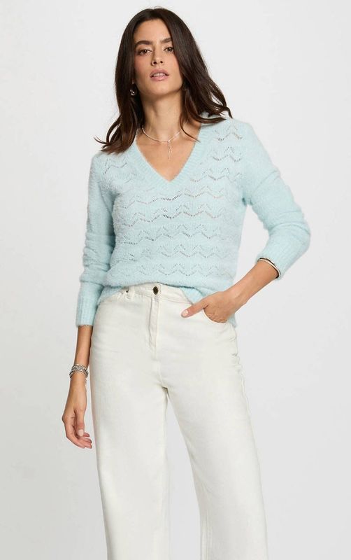 Morgan - Trui - Lichtblauw