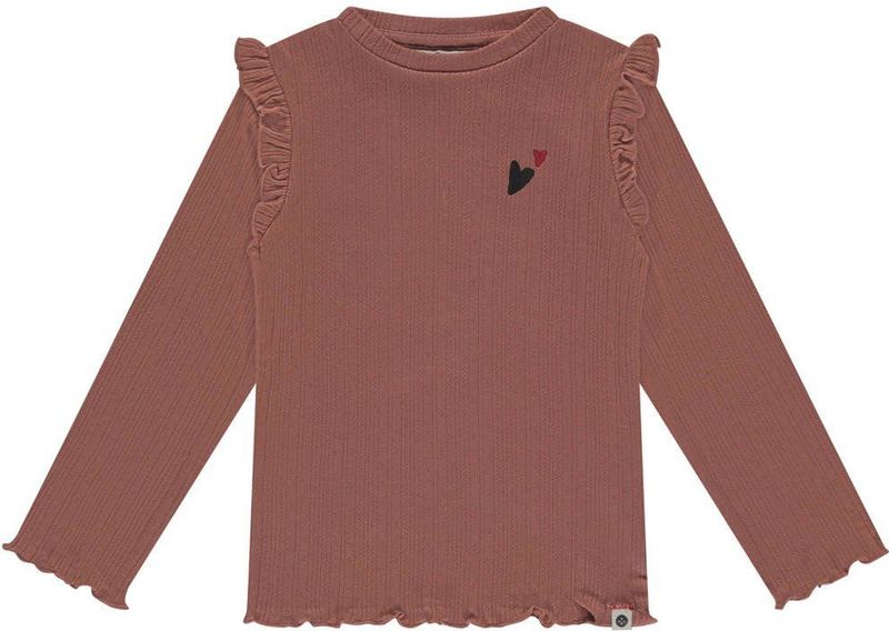 Stains&Stories longsleeve oudroze rib gebreid