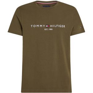 Tommy Hilfiger slim fit T-shirt met logo army green