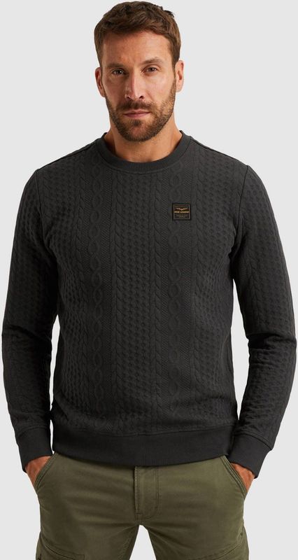 PME Legend - Sweater - Antraciet - Kabelstructuur