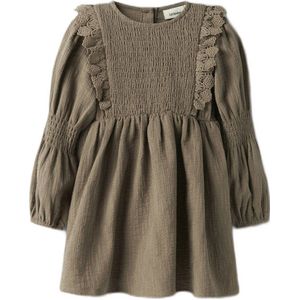 Biologisch Katoen - Jurk - Geweven Stof - Lange Mouwen - Regular Fit