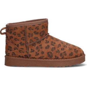 Braqeez - Willow Warm - Enkellaarsjes - Cognac/Zwart - Suède