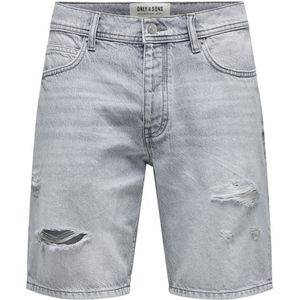 ONLY & SONS straight fit short ONSEDGE grijs