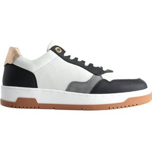 NIKKIE Axim leren sneakers wit/grijs