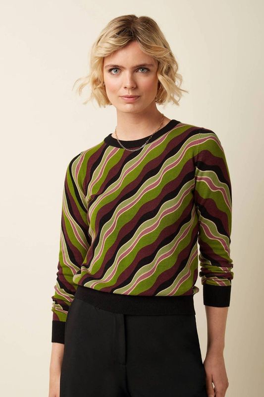 King Louie - Agnes Top Razzle - Gebreide Trui - Groen