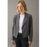 MANGO TEEN - Cropped Blazer - Grijs - Polyester - Lange Mouwen