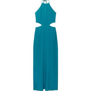 Mango Kids halter maxi jurk turquoise