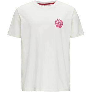 Q/S by s.Oliver slim fit T-shirt met printopdruk wit