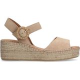 Manfield suède espadrilles beige