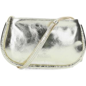 Fred de la Bretoniere metallic leren crossbody tas Elle goudkleurig