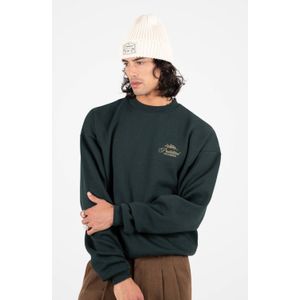 Prohibited sweater met backprint donkergroen