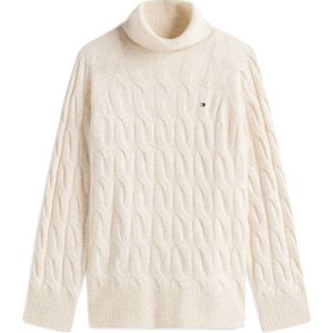 Tommy Hilfiger, Dames, Truien, Beige, Maat: 2XS Wol,