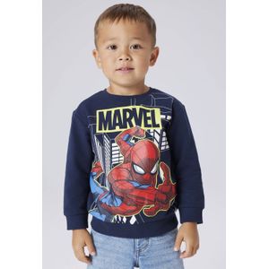 NAME IT MINI Spiderman sweater donkerblauw