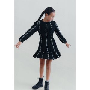 MANGO KIDS - India - Jurk - Lichtgrijs / Zwart