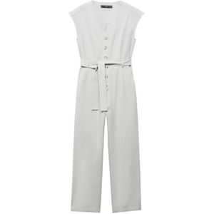 Mango jumpsuit lichtgrijs