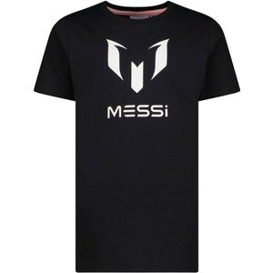 Messi T-shirt Ten met logo zwart/wit