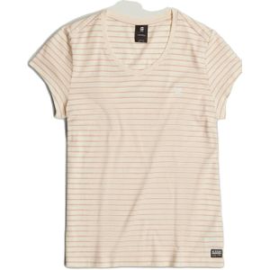 G-Star RAW gestreept T-shirt Eyben crème/ geel