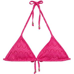 WE Fashion voorgevormde crochet triangel bikinitop fuchsia
