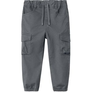 NAME IT MINI regular fit cargobroek NMMBEN donkergrijs