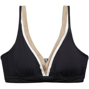 ESPRIT Women Beach voorgevormde beugel bikinitop zwart/beige/wit