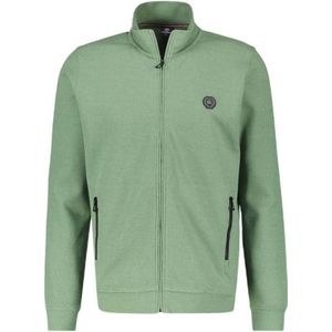 LERROS sweatvest met logo sage green