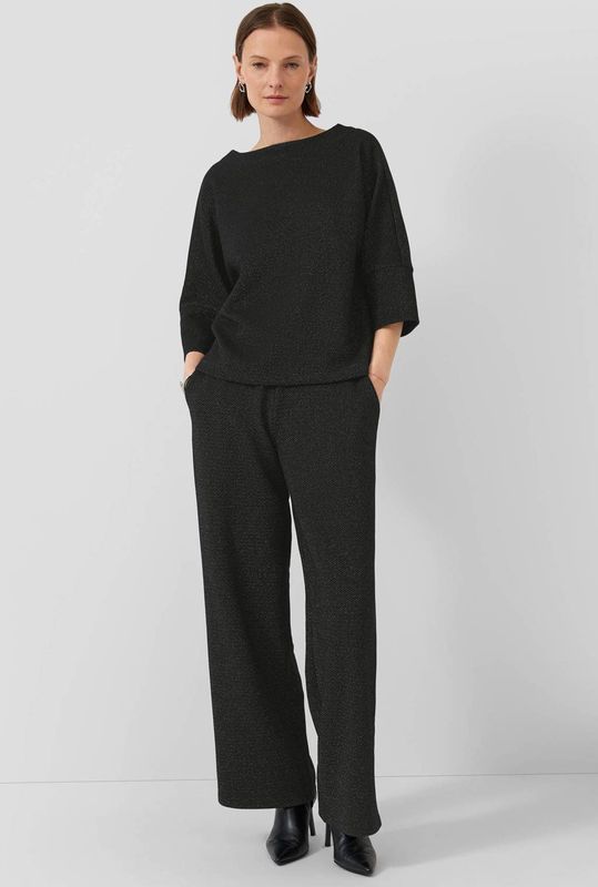 s.Oliver BLACK LABEL - Casual Broek - Zwart - Straight Fit - Regular Waist