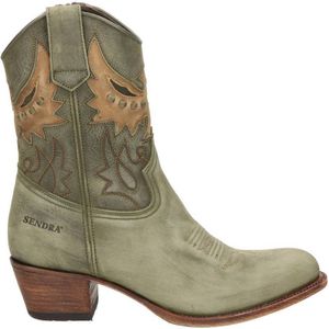 Sendra 16227 Debora leren cowboylaarzen groen