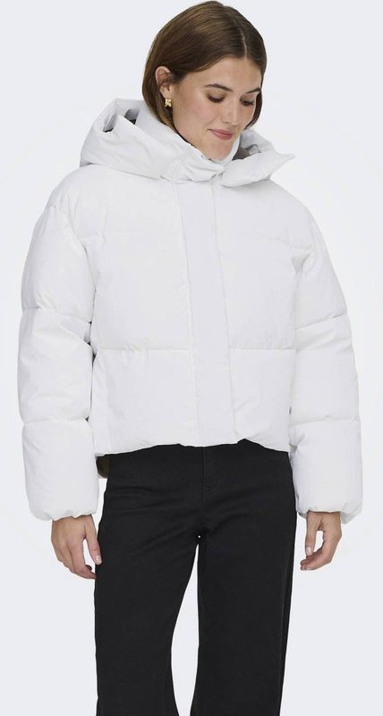 Only - Onldixie Life - Winterjas - Wit - 100% Gerecycled Polyester