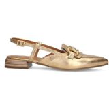 Manfield Leren Slingback Loafers Goud