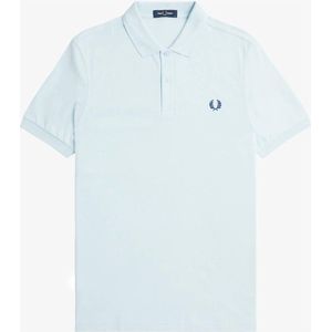 Fred Perry regular fit polo met logo lichtblauw