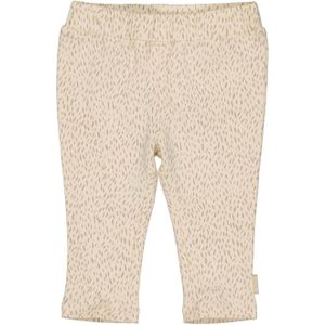 Quapi baby regular fit broek QSILASNB met all over print ecru/grijs