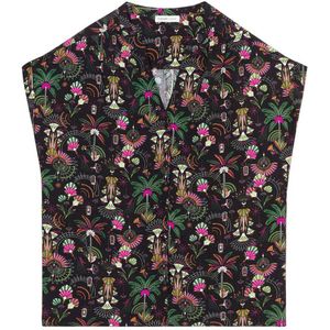 Cache Cache blouse met all over print zwart/groen/roze