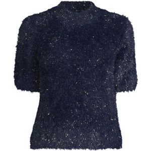 ICNK.Amsterdam gebreide trui donkerblauw met lurex