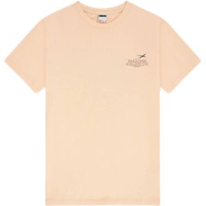 Kultivate T-shirt AIRLINE met backprint peach parfait