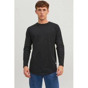 JACK & JONES ESSENTIALS Regular Fit Longsleeve JJENOA van Biologisch Katoen Zwart