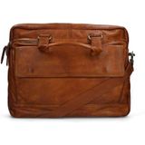 Manfield 16 leren laptoptas cognac