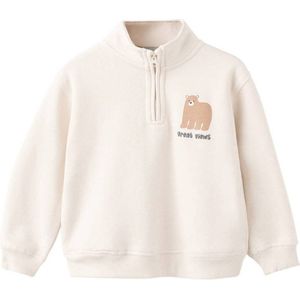 Mango Kids sweater met backprint wit