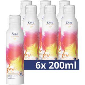 Dove Bath Therapy Glow douche- & scheerschuim - 6 x 200 ml