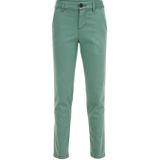 WE Fashion slim fit broek met all over print sagebrush green