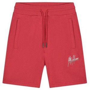 Malelions regular fit short met logo red/grey