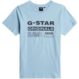 G-Star RAW T-shirt t-shirt s\\s regular met printopdruk lichtblauw