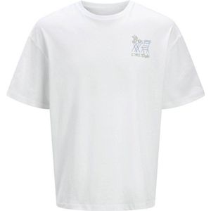 JACK & JONES ORIGINALS T-shirt met backprint bright white