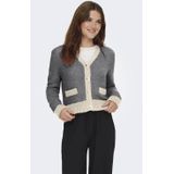 Only - Onlmaggie Life - Gebreid Vest - Grijs Melange