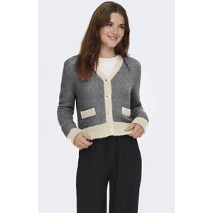 Only - Onlmaggie Life - Gebreid Vest - Grijs Melange