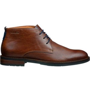 Van Lier Boston leren veterschoenen cognac